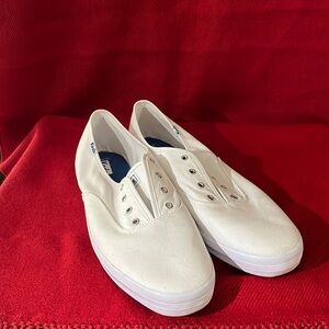 White Canvas Keds (no laces) NWOT